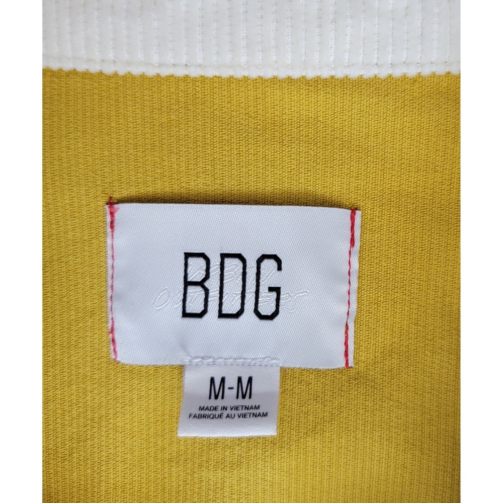 BDG Oversized Colorblock Corduroy Shirt Jacket Womens Medium Pink Yellow Navy - Picture 3 of 9